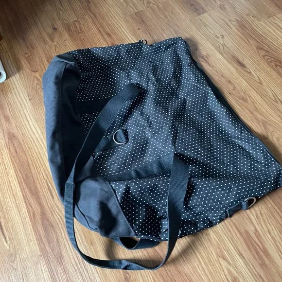 thirty one Fold Over Weekender in Charcoal City Swiss Dot - Picture 6 of 12